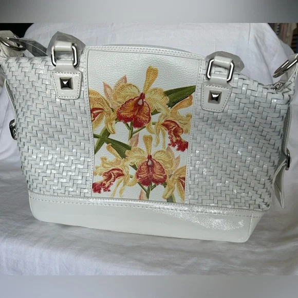 Sharif Floral White Handbag NWT - Picture 3 of 9